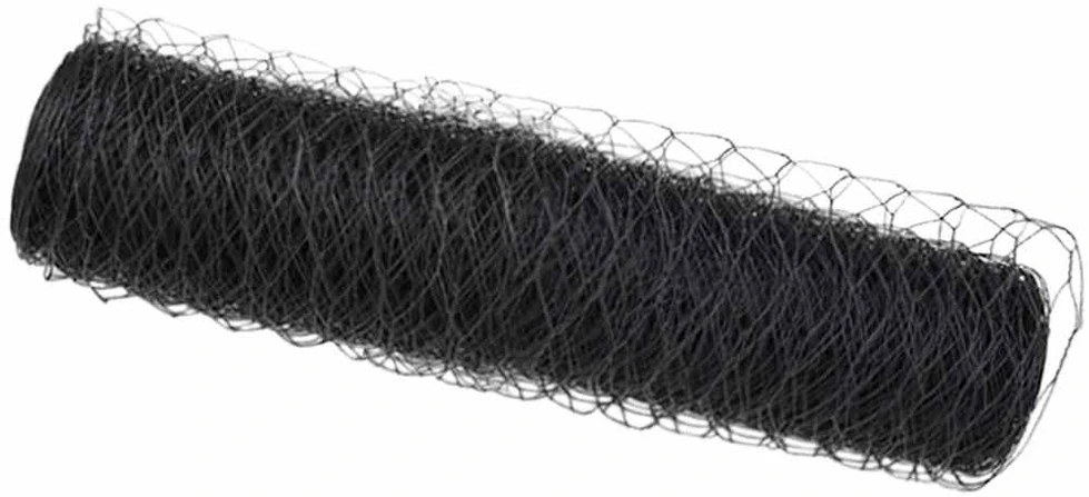 Heksagoninė tvora 0,4 x 25 m PVC Pilka