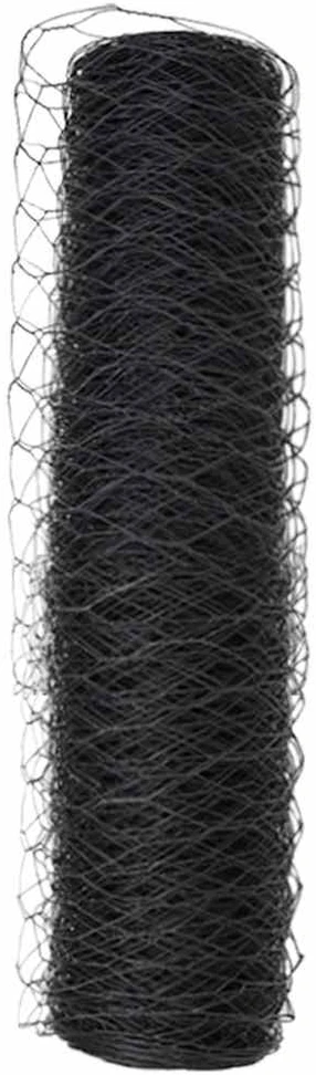Heksagoninė tvora 0,5 x 10 m PVC Pilka