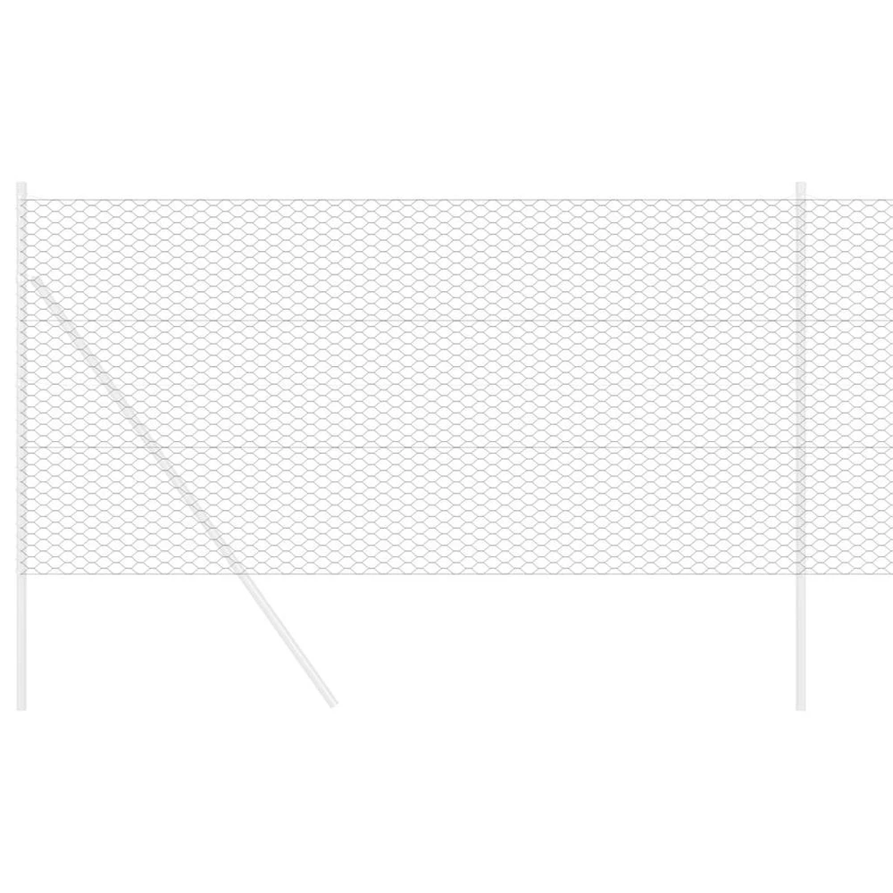 Heksagoninė tvora 0,5 x 10 m PVC Pilka