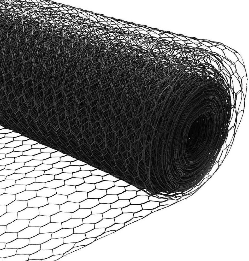 Heksagoninė tvora 1,2 x 10 m PVC Pilka