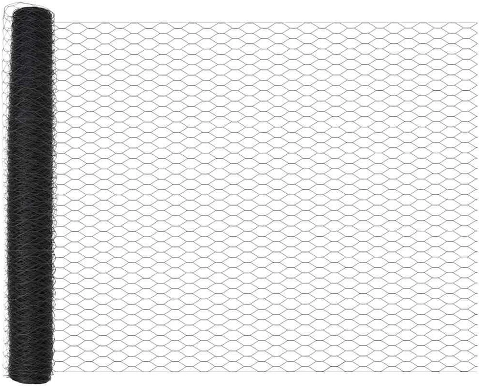 Heksagoninė tvora 1,2 x 10 m PVC Pilka