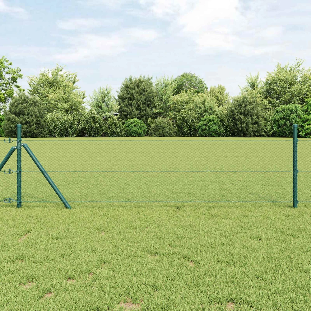 Heksagoninė tvora 0,6 x 10 m PVC Žalia