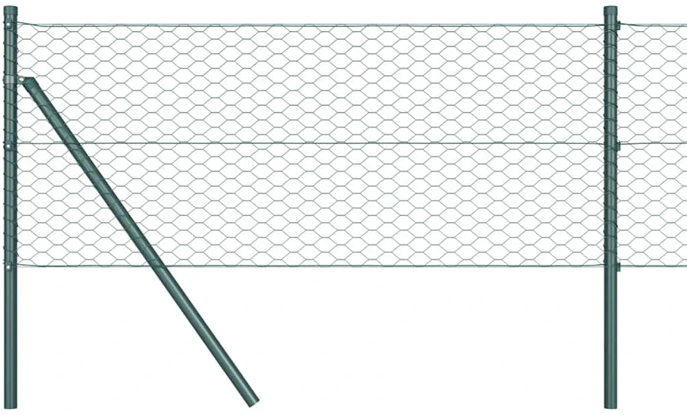Heksagoninė tvora 0,8 x 25 m PVC Žalia