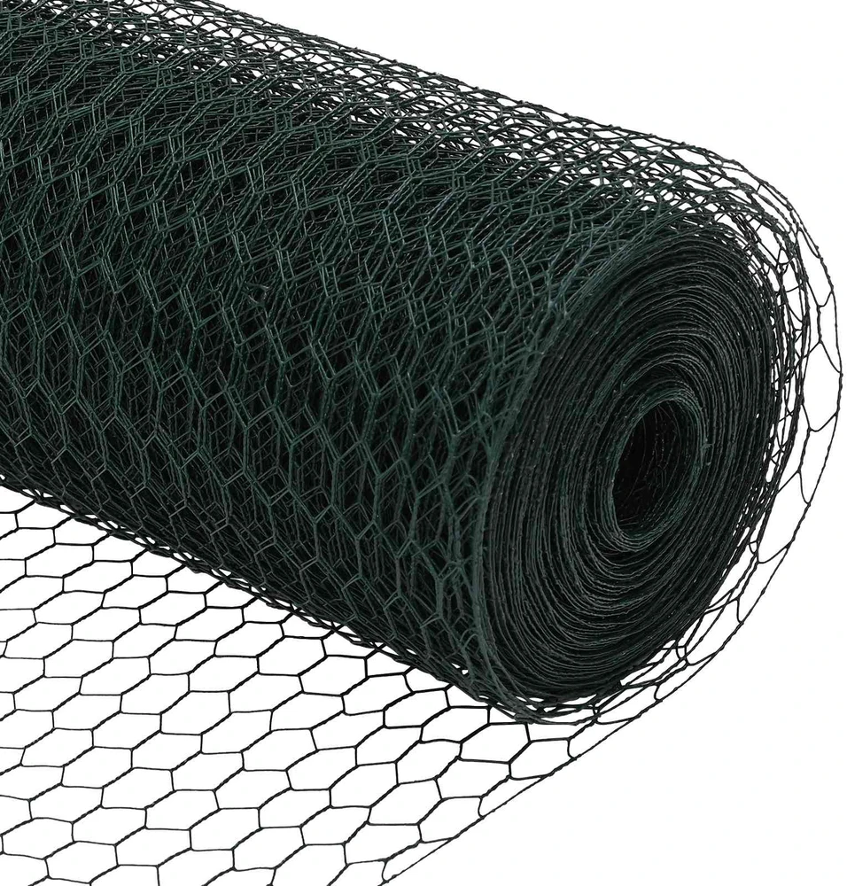 Heksagoninė tvora 1 x 10 m PVC Žalia