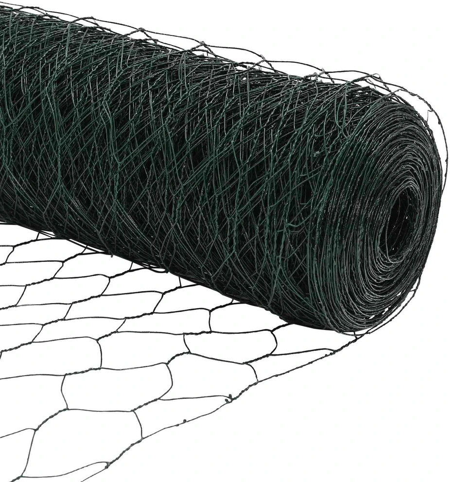 Heksagoninė tvora 1 x 10 m PVC Žalia