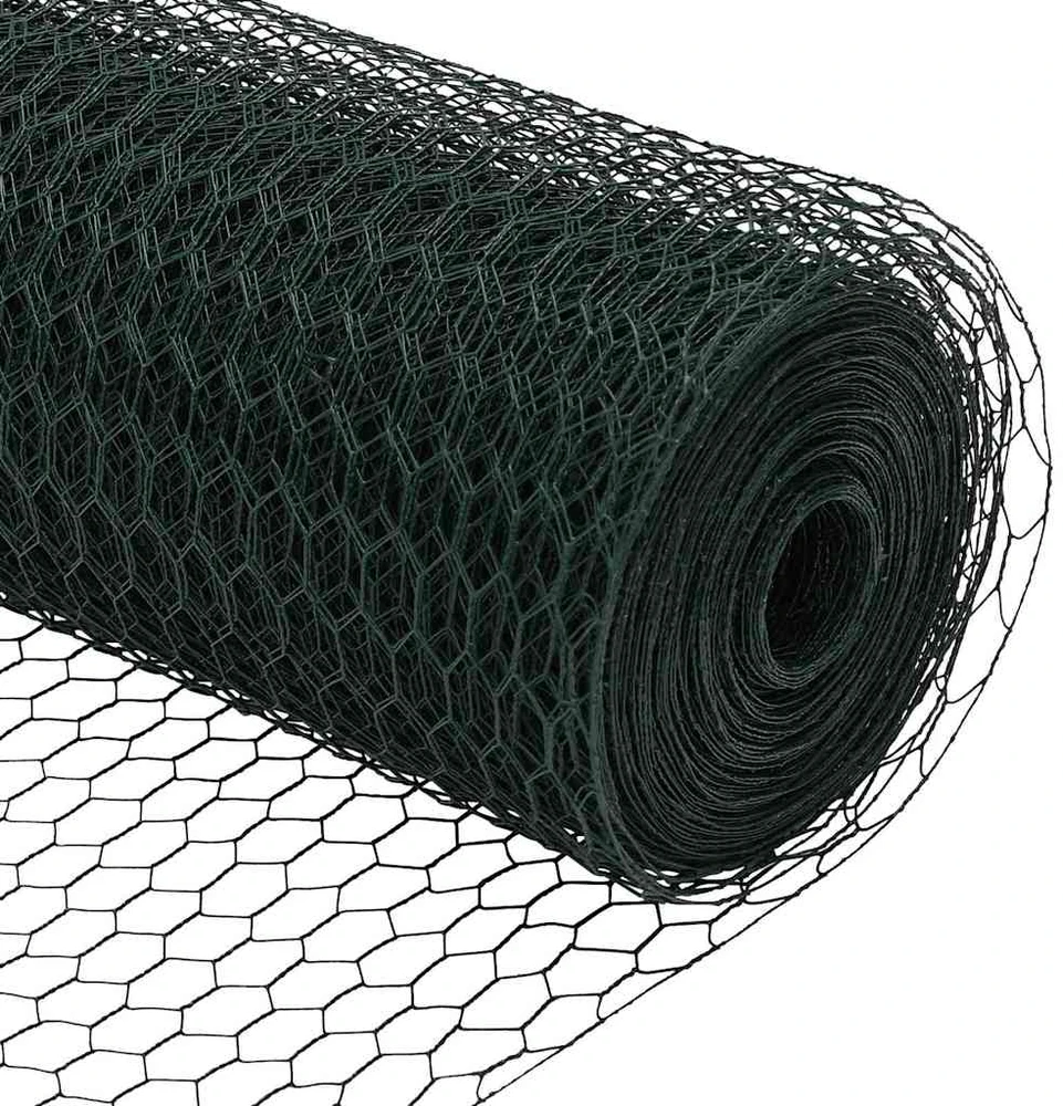 Heksagoninė tvora 1,6 x 10 m PVC Žalia