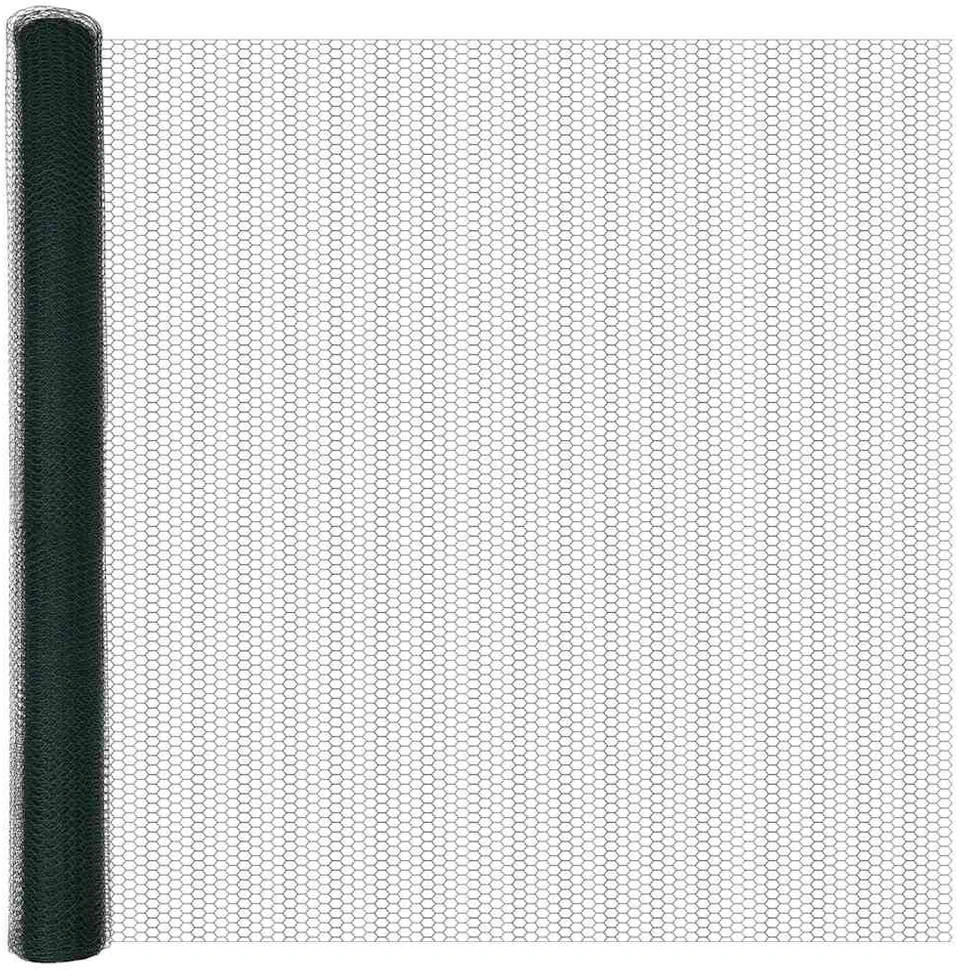 Heksagoninė tvora 1,6 x 10 m PVC Žalia