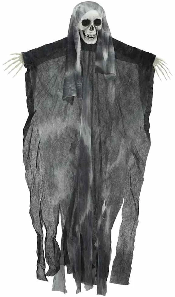 Helovino Kabančios Ghost 3 vnt. Juoda 66 x 110 cm Poliesteris