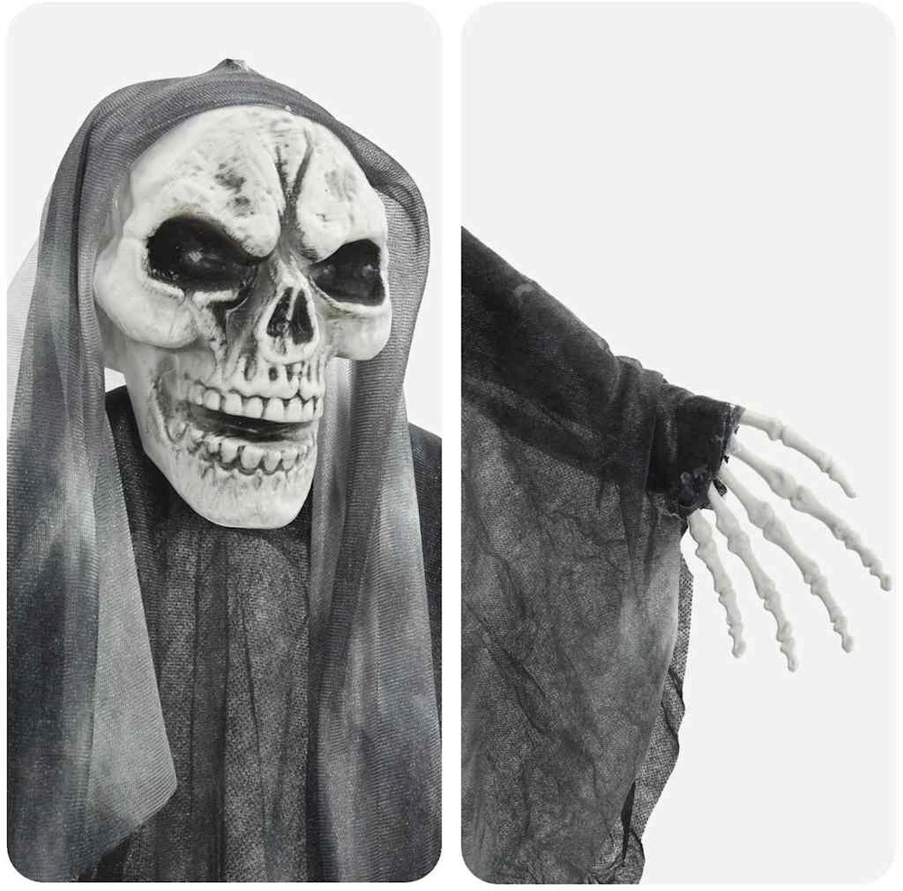 Helovino Kabančios Ghost 3 vnt. Juoda 66 x 110 cm Poliesteris