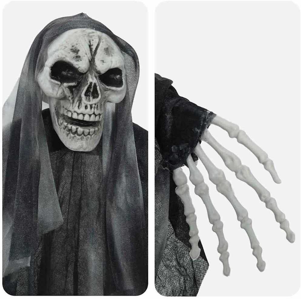 Helovino Kabančios Ghost 3 vnt. Juoda 66 x 110 cm Poliesteris