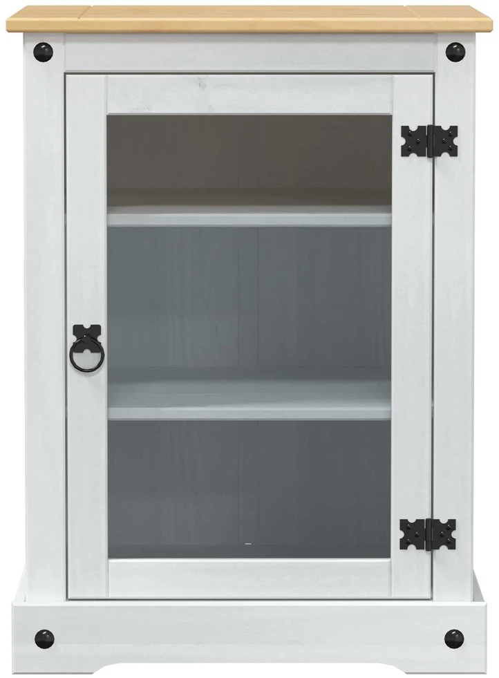 TV staliukas HiFi spintelė Balta 60 x 50 x 82 cm Kietos pušies mediena