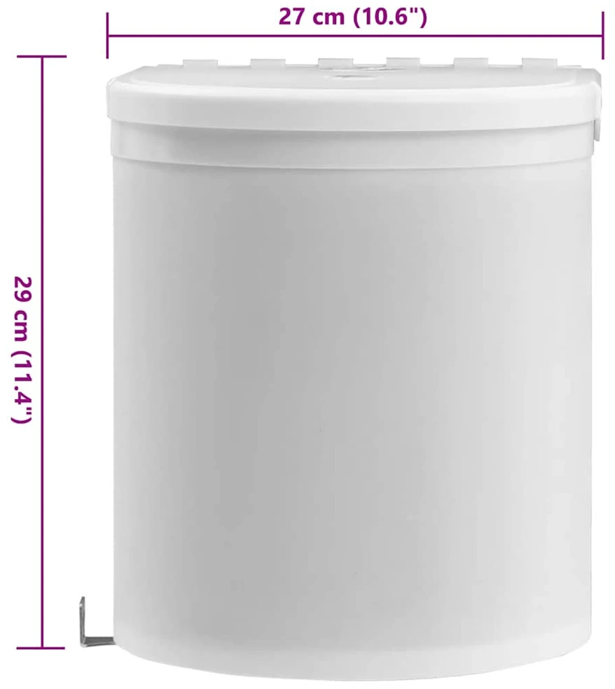 Įmontuojama virtuvės šiukšliadėžė, plastikas, 8l