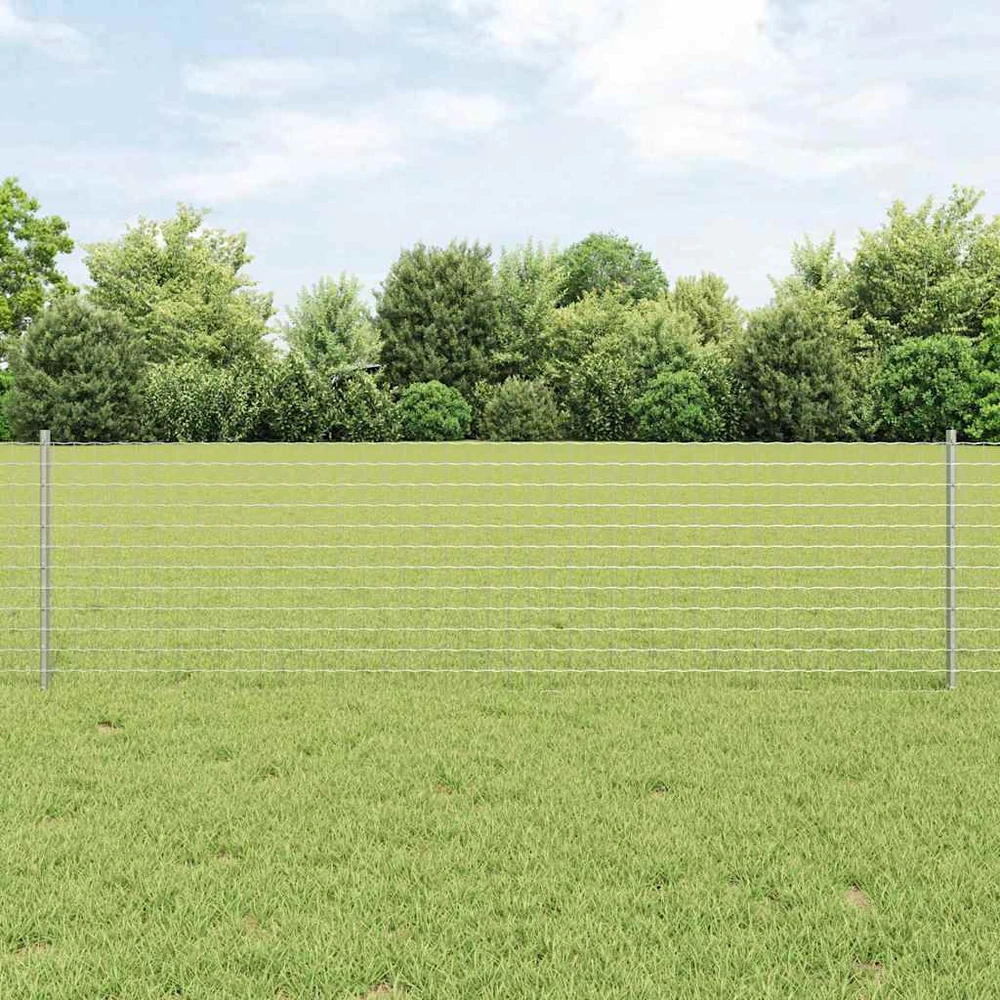 Įmontuotas tvoros stulpas 5 vnt. Sidabrinė 100 cm