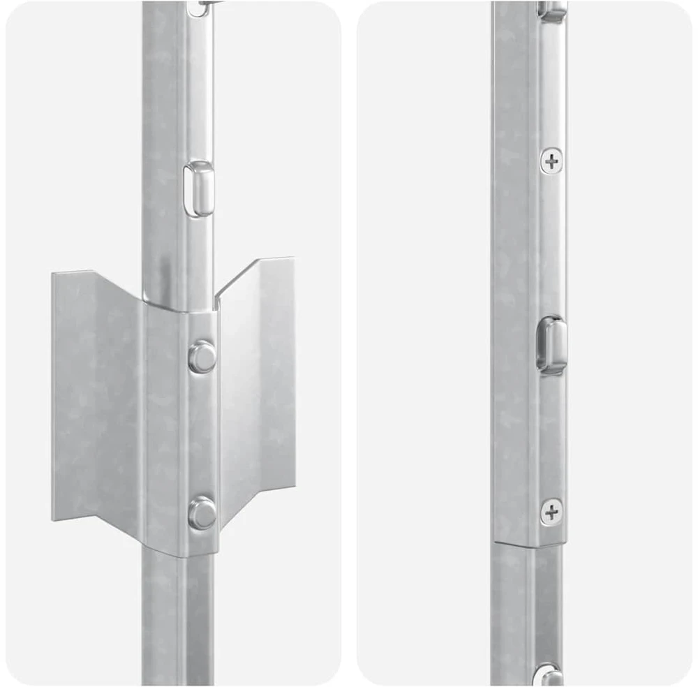 Įmontuotas tvoros stulpas 5 vnt. Sidabrinė 140 cm