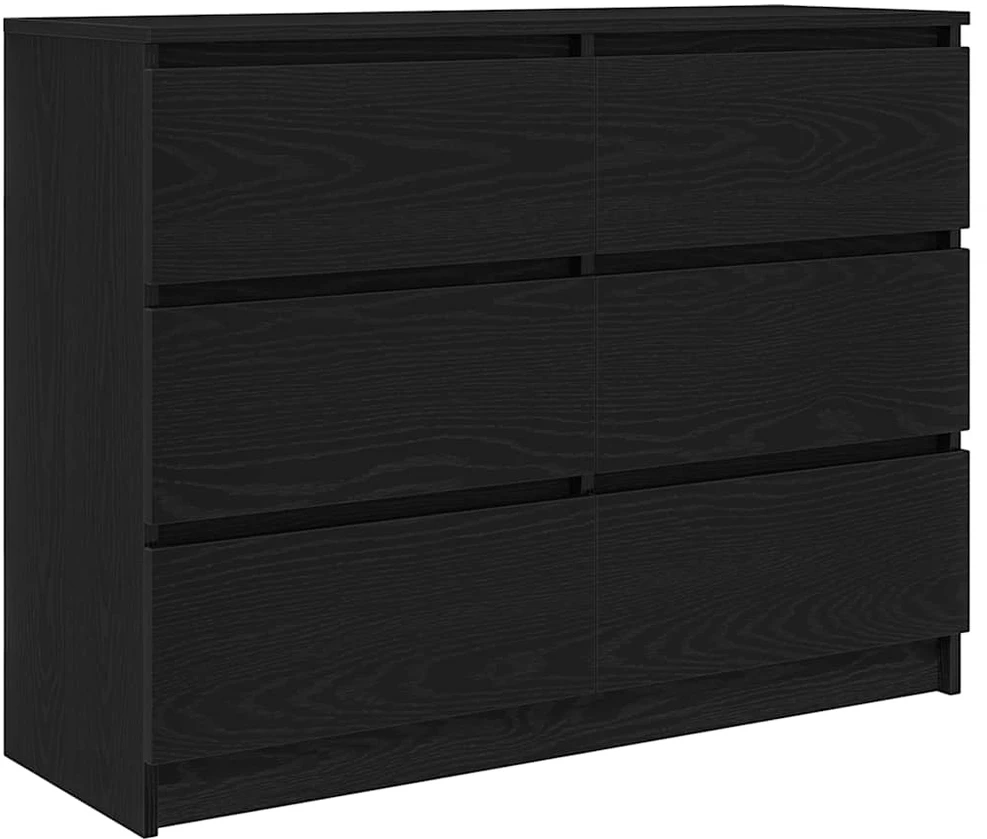 indauja juodas ąžuolas 100x35x76 cm inžinerinė mediena