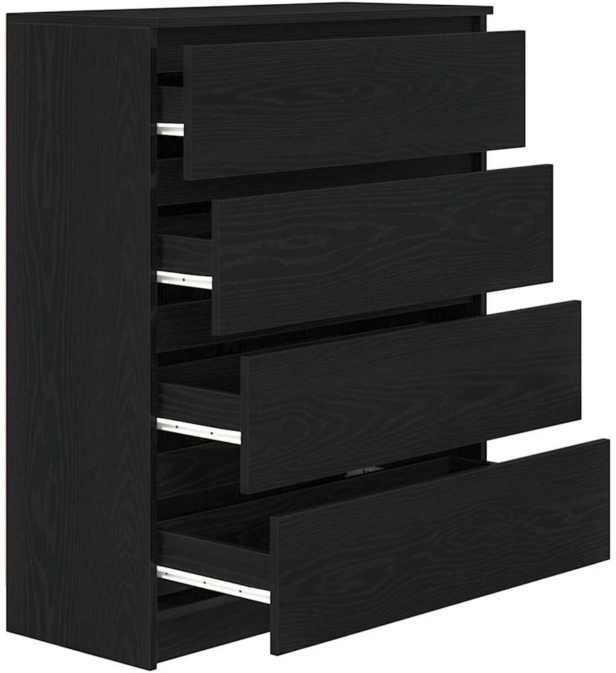 indauja juodas ąžuolas 80x35x99 cm inžinerinė mediena