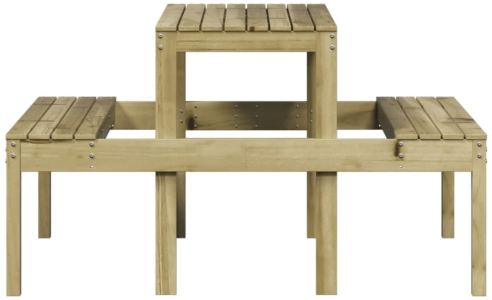 Iškylų stalas, 110x134x75cm, impregnuota pušies mediena