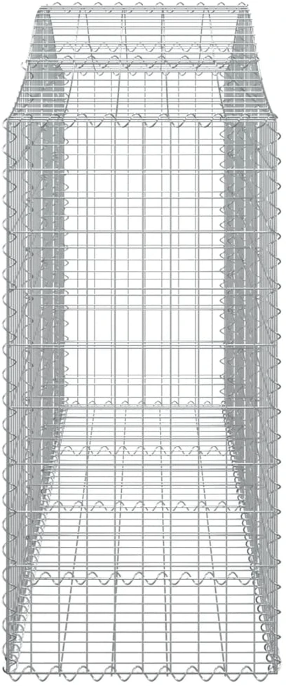 Išlenkti gabiono krepšiai, 10vnt., 200x50x100/120cm, geležis
