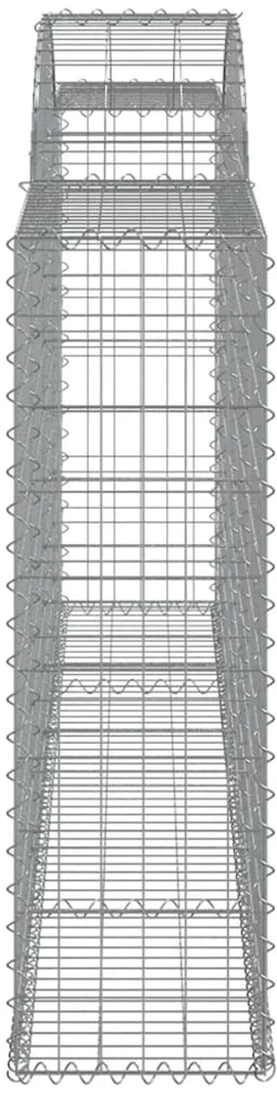 Išlenkti gabiono krepšiai, 10vnt., 300x30x100/120cm, geležis