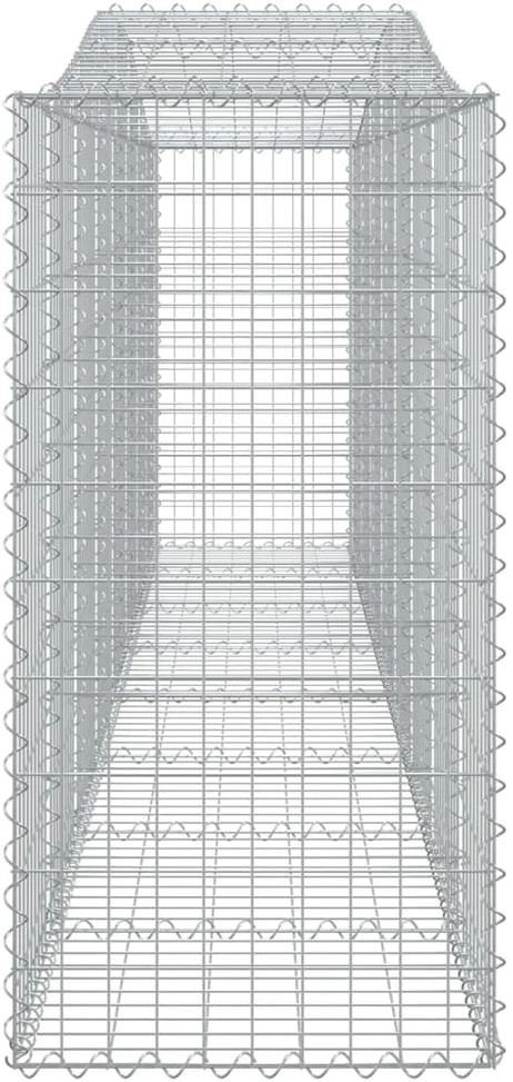 Išlenkti gabiono krepšiai, 10vnt., 400x50x100/120cm, geležis
