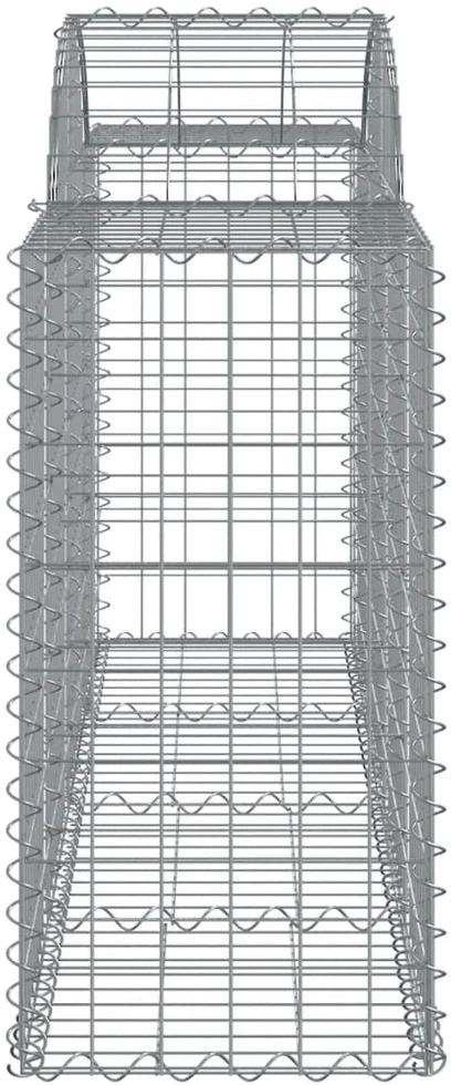 Išlenkti gabiono krepšiai, 11vnt., 200x50x80/100cm, geležis