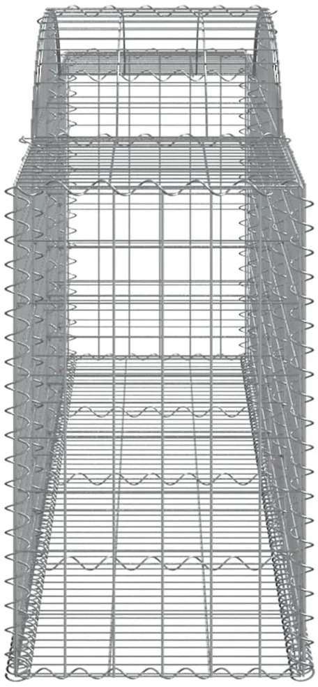 Išlenkti gabiono krepšiai, 11vnt., 300x50x80/100cm, geležis