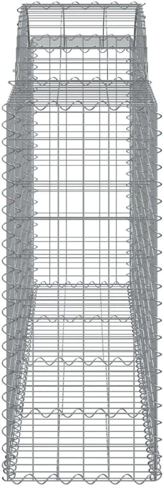 Išlenkti gabiono krepšiai, 12vnt., 200x50x100/120cm, geležis