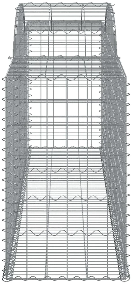 Išlenkti gabiono krepšiai, 12vnt., 300x50x80/100cm, geležis