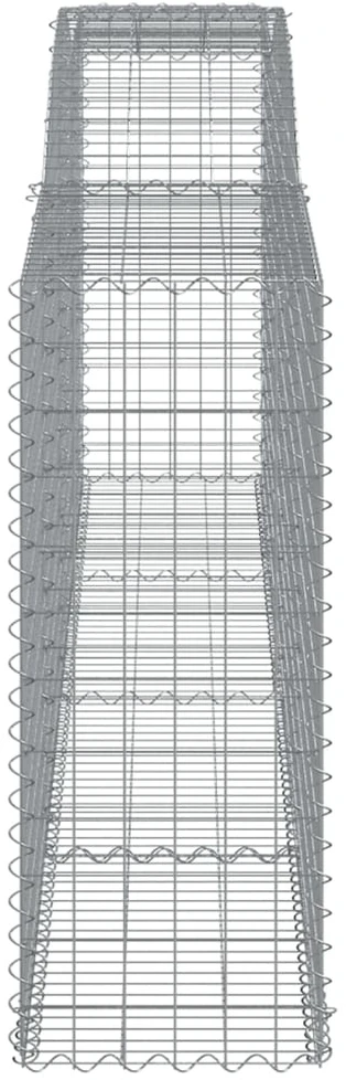Išlenkti gabiono krepšiai, 5vnt., 400x50x120/140cm, geležis