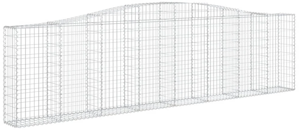 Išlenkti gabiono krepšiai, 6vnt., 400x30x100/120cm, geležis