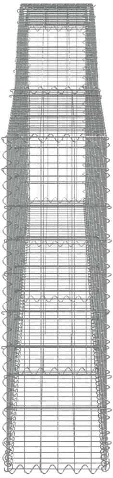 Išlenkti gabiono krepšiai, 6vnt., 400x30x100/120cm, geležis