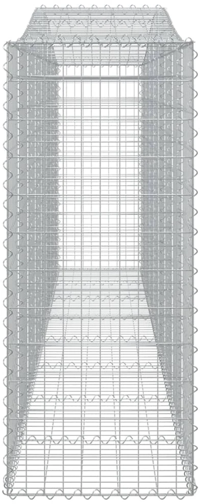 Išlenkti gabiono krepšiai, 6vnt., 400x50x120/140cm, geležis