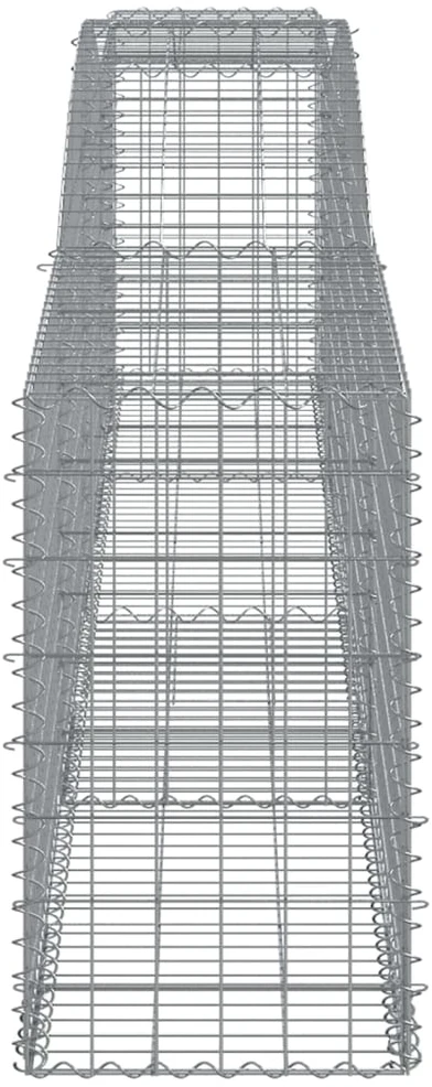Išlenkti gabiono krepšiai, 6vnt., 400x50x80/100cm, geležis