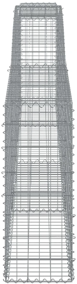Išlenkti gabiono krepšiai, 7vnt., 400x30x80/100cm, geležis
