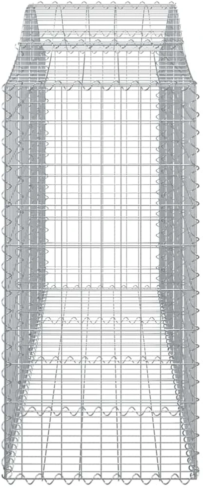 Išlenkti gabiono krepšiai, 8vnt., 200x50x120/140cm, geležis