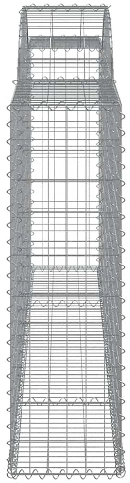 Išlenkti gabiono krepšiai, 8vnt., 300x30x100/120cm, geležis