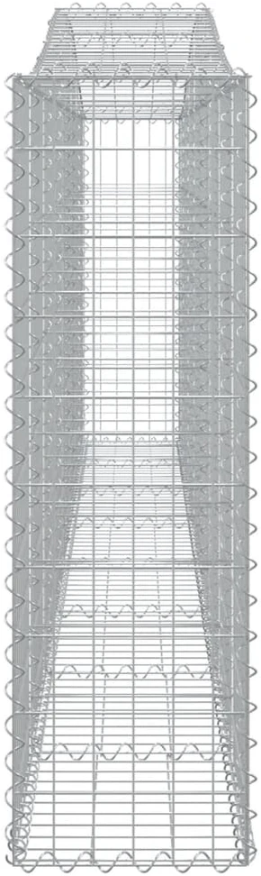 Išlenkti gabiono krepšiai, 8vnt., 400x30x100/120cm, geležis