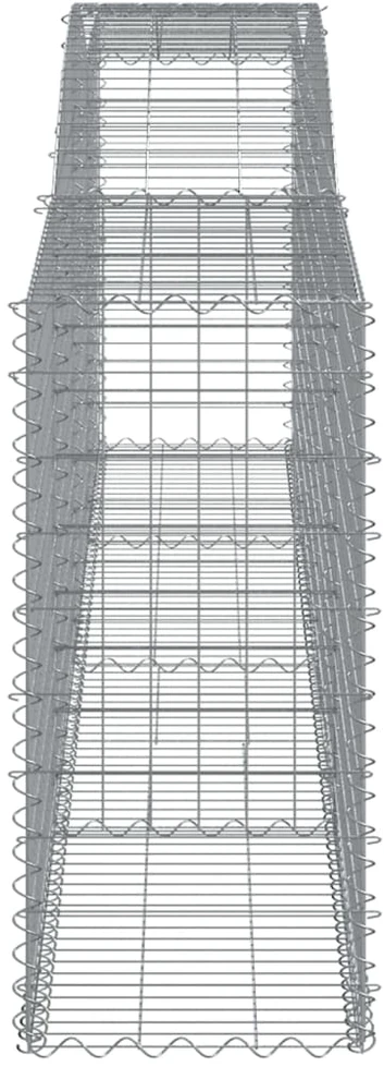 Išlenkti gabiono krepšiai, 8vnt., 400x50x100/120cm, geležis