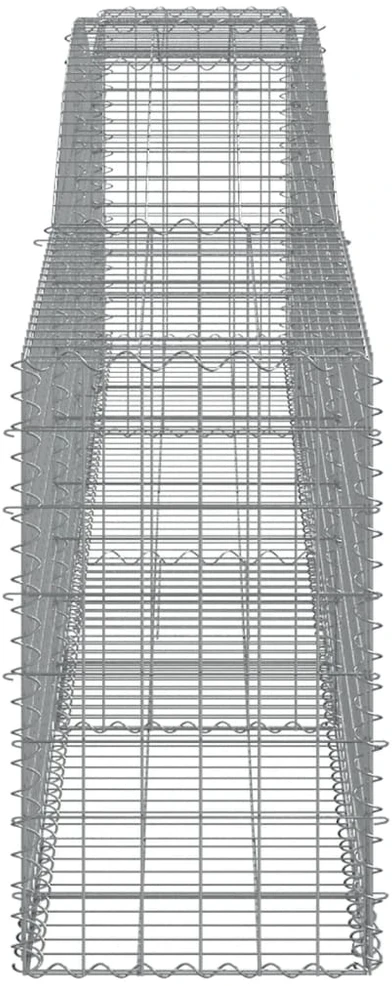 Išlenkti gabiono krepšiai, 8vnt., 400x50x80/100cm, geležis