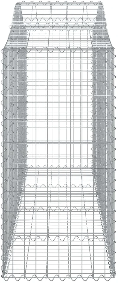 Išlenkti gabiono krepšiai, 9vnt., 200x50x100/120cm, geležis