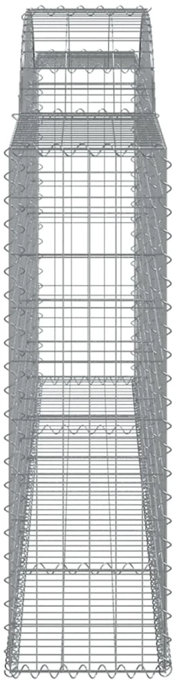 Išlenkti gabiono krepšiai, 9vnt., 300x30x100/120cm, geležis