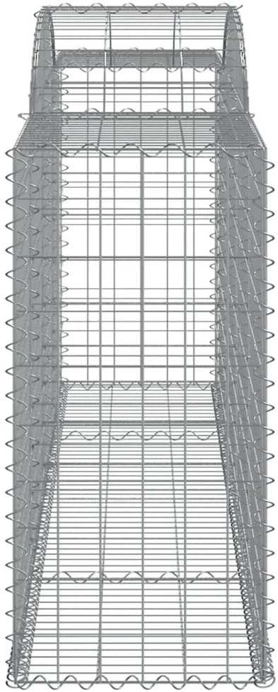 Išlenkti gabiono krepšiai, 9vnt., 300x50x100/120cm, geležis