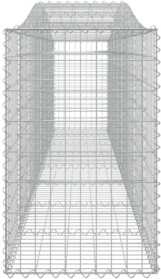 Išlenkti gabiono krepšiai, 9vnt., 400x50x80/100cm, geležis