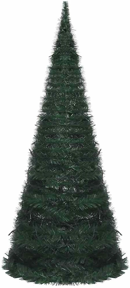 Išskleidžiama apšviesta dirbtinė Kalėdų eglutė, žalia, 210cm