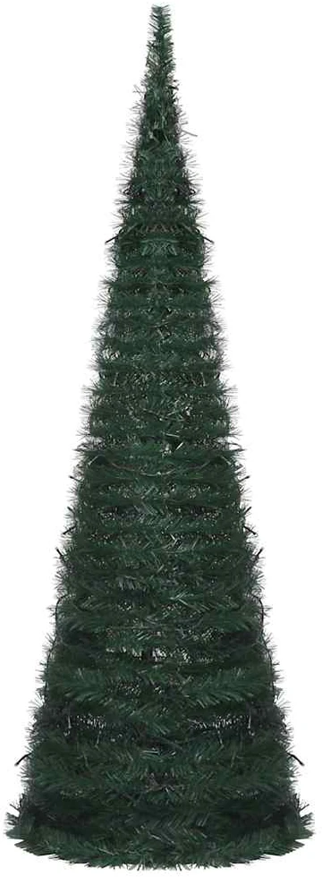 Išskleidžiama apšviesta dirbtinė Kalėdų eglutė, žalia, 180cm
