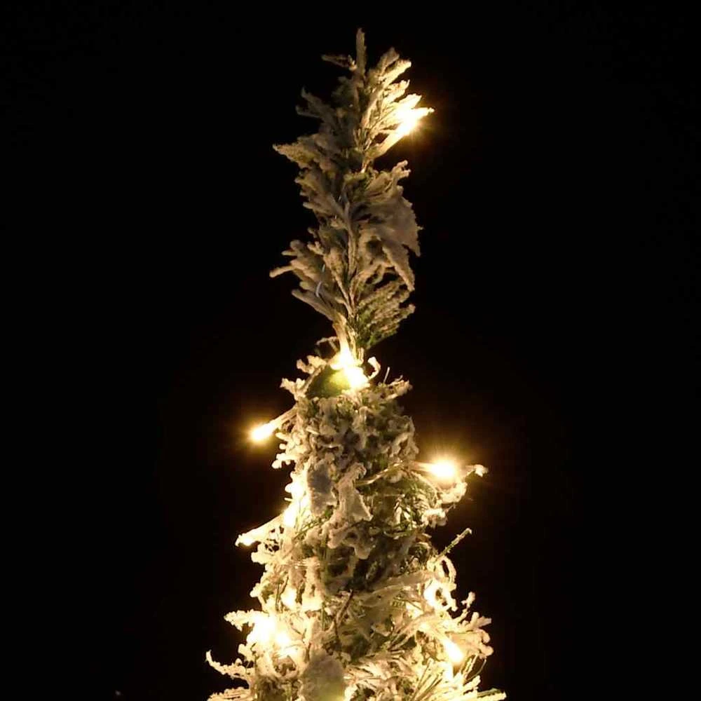 Išskleidžiama dirbtinė Kalėdų eglutė su sniegu, 150cm, 100 LED