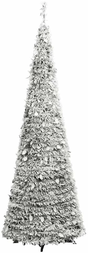 Išskleidžiama dirbtinė Kalėdų eglutė su sniegu, 150cm, 100 LED
