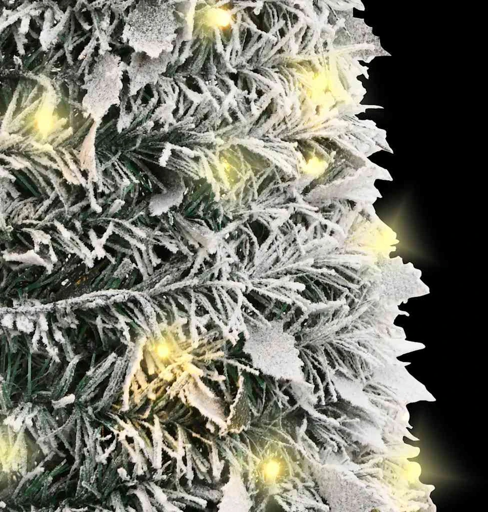 Išskleidžiama dirbtinė Kalėdų eglutė su sniegu, 180cm, 150 LED