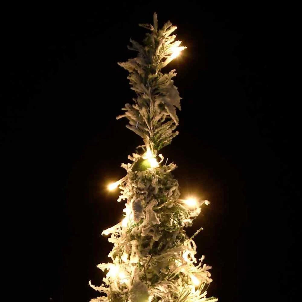 Išskleidžiama dirbtinė Kalėdų eglutė su sniegu, 120cm, 50 LED