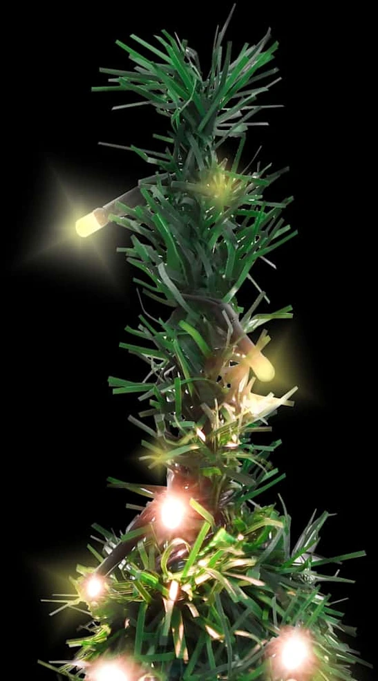 Išskleidžiama dirbtinė Kalėdų eglutė, žalia, 120cm, 50 LED